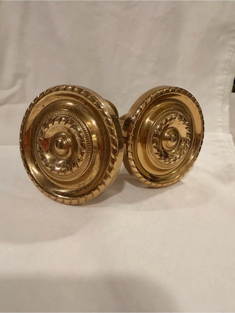 Brass Decorative Curtain Tieback Pair - Gold Finish